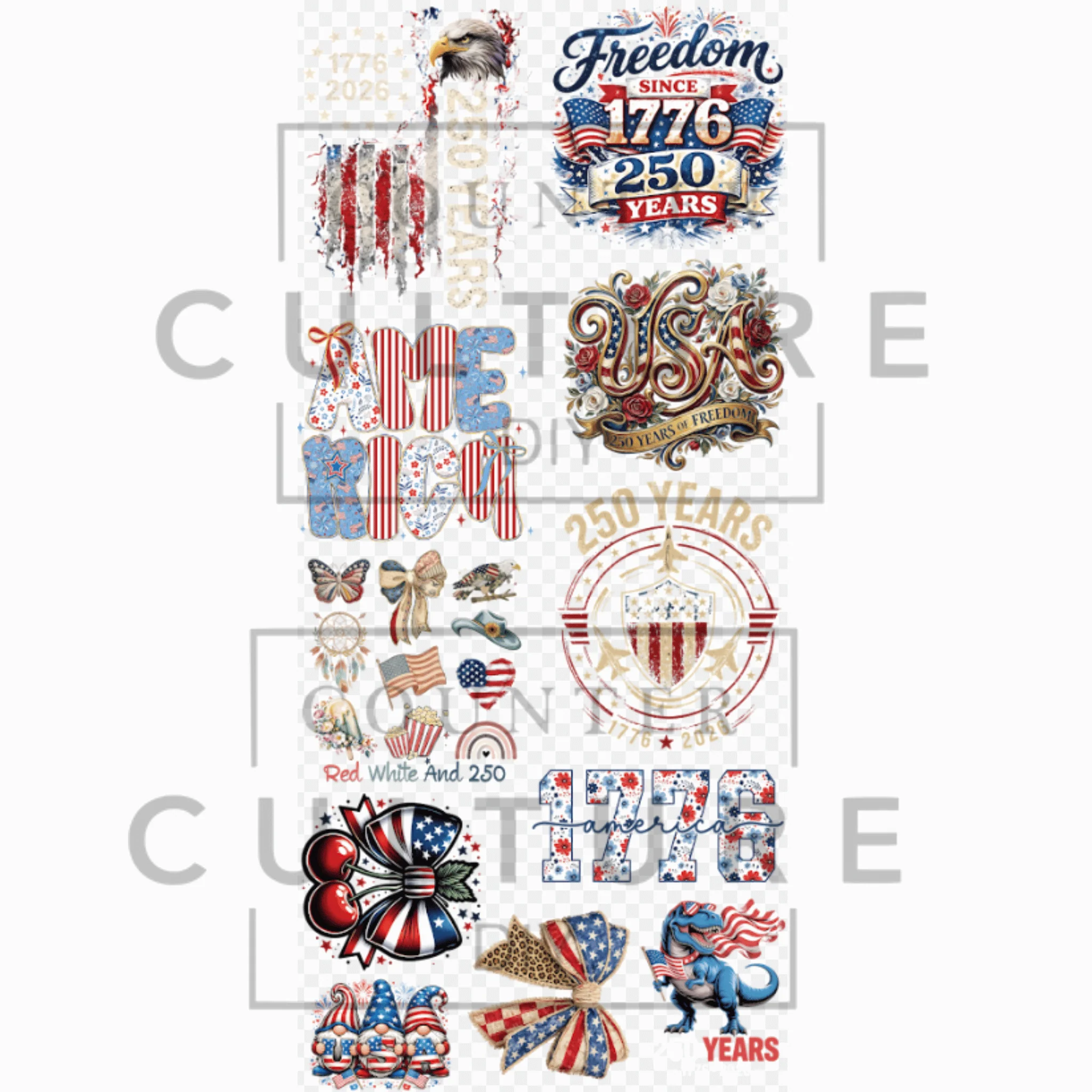 250 years of USA - DTF Gang Sheet