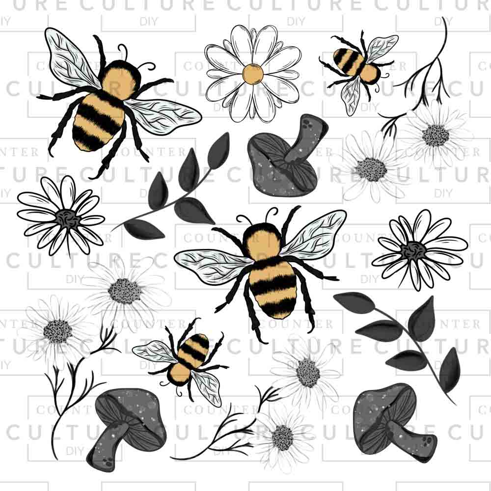 Bees and Things UV DTF