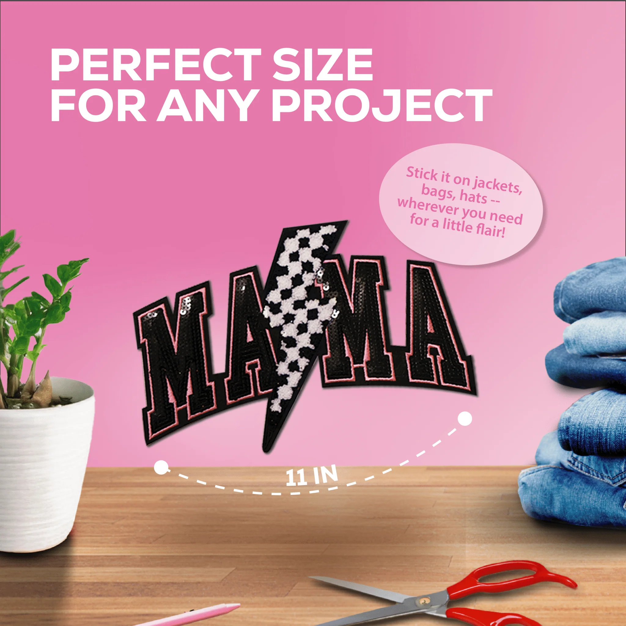 Mama Lighting Chenille Patch - Image 3
